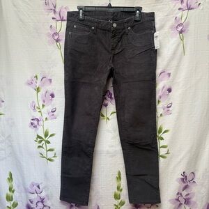 NEW GAP Gray Corduroy Premium Boyfriend Mid Rise Jeans